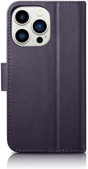 iCarer Anti-RFID Wallet Δερμάτινο Dark Purple (iPhone 14 Pro) WMI14220726-DP - Image 2