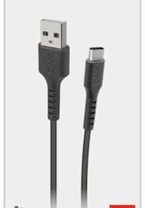 Alternative view of SBS USB 2.0 Cable USB-C male - USB-A Μαύρο 3m (TECABLETC3MTK)