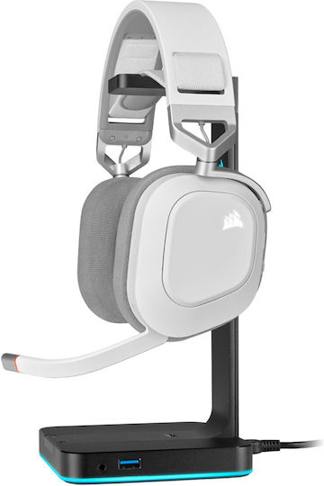 Corsair HS80 RGB Wireless Over Ear Gaming Headset με σύνδεση USB Λευκό - Image 5