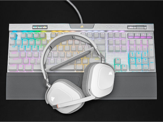 Corsair HS80 RGB Wireless Over Ear Gaming Headset με σύνδεση USB Λευκό - Image 11