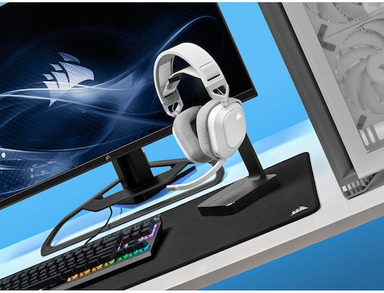 Corsair HS80 RGB Wireless Over Ear Gaming Headset με σύνδεση USB Λευκό - Image 8