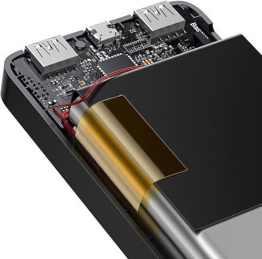 Baseus Bipow Overseas Edition Power Bank 10000mAh 15W με 2 Θύρες USB-A και Θύρα USB-C Μαύρο - Image 13