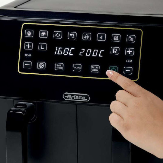 Ariete Air Fryer με Διπλό Αποσπώμενο Κάδο 8lt Μαύρο - Image 4
