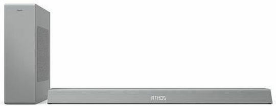 Philips TAB8505 Soundbar 2.1 Bluetooth, HDMI και Wi-Fi 200W με Ασύρματο Subwoofer και Τηλεχειριστήριο Ασημί - Image 2