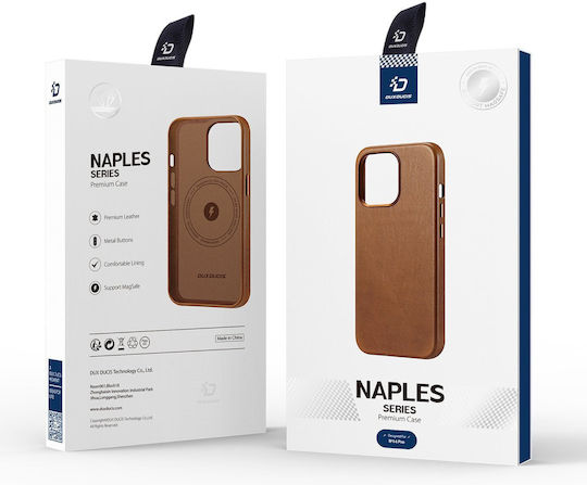 Dux Ducis Naples Back Cover Δερμάτινο Μαγνητικό Καφέ (iPhone 14 Pro) - Image 3