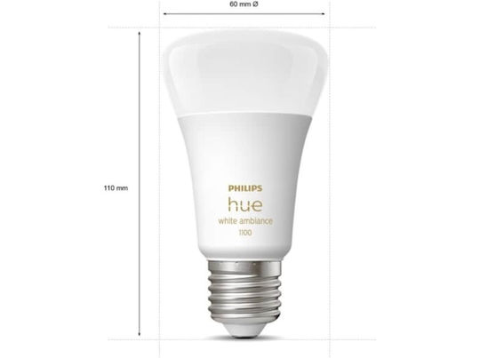 Philips Smart Λάμπες LED 8W για Ντουί E27 και Σχήμα A60 Ρυθμιζόμενο Λευκό 1100lm 2τμχ 929002468406 - Image 5