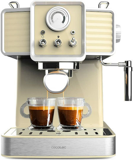 Cecotec Power Espresso 20 Tradizionale Μηχανή Espresso 1350W Πίεσης 20bar Light Yellow - Image 2