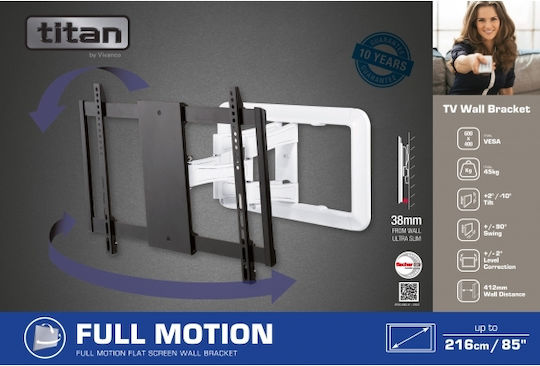 Multibrackets M Vesa Flexarm XL Full Motion Dual Επιτοίχια έως 85" και 45kg - Image 3