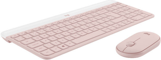 Logitech MK470 Ασύρματο Σετ Πληκτρολόγιο & Ποντίκι Αγγλικό US Ροζ - Image 5