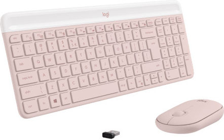 Logitech MK470 Ασύρματο Σετ Πληκτρολόγιο & Ποντίκι Αγγλικό US Ροζ - Image 4