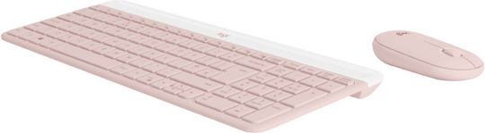 Logitech MK470 Ασύρματο Σετ Πληκτρολόγιο & Ποντίκι Αγγλικό US Ροζ - Image 2