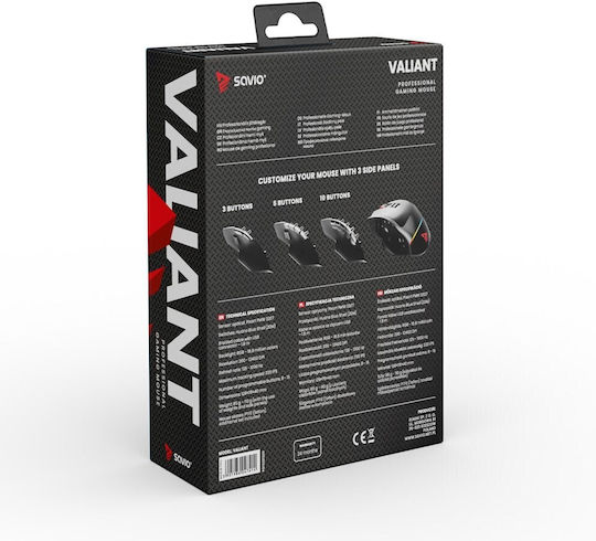 Savio Valiant RGB Gaming Ποντίκι 12400 DPI Μαύρο - Image 10