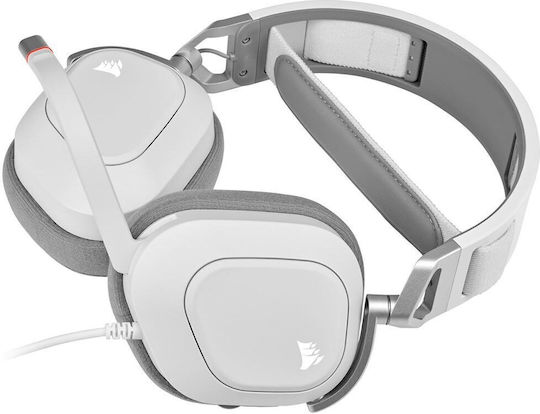Corsair HS80 RGB Over Ear Gaming Headset με σύνδεση USB Λευκό - Image 4