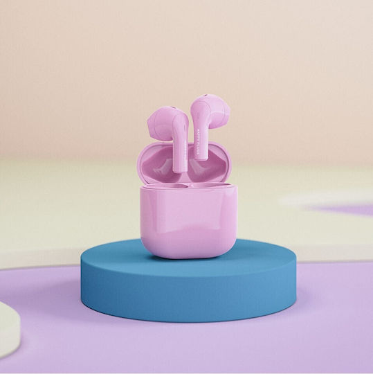 Happy Plugs Joy In-ear Bluetooth Handsfree Ακουστικά με Αντοχή στον Ιδρώτα και Θήκη Φόρτισης Ροζ - Image 4