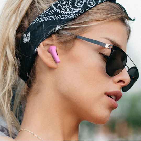 Happy Plugs Joy In-ear Bluetooth Handsfree Ακουστικά με Αντοχή στον Ιδρώτα και Θήκη Φόρτισης Ροζ - Image 3