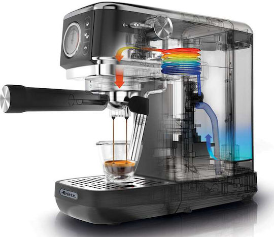 Ariete 1381/12 Μηχανή Espresso 1300W Πίεσης 15bar Μαύρη - Image 5