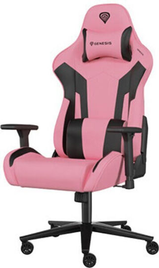 Genesis Nitro 720 Καρέκλα Gaming Δερματίνης με Ρυθμιζόμενα Μπράτσα Ροζ / Μαύρο