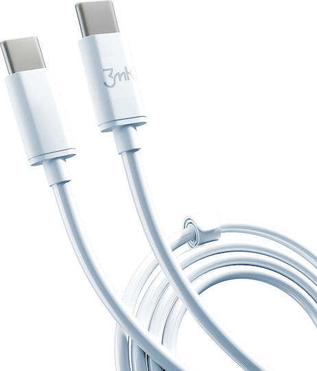 3MK Hyper USB 2.0 Cable USB-C male - USB-C 100W Λευκό 2m (3MK4020) - Image 2