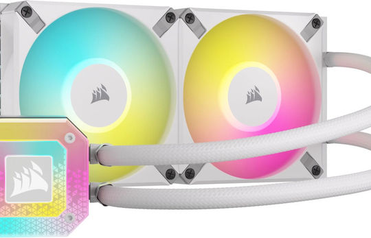Corsair iCUE H100i Elite Capellix XT Υδρόψυξη Επεξεργαστή Διπλού Ανεμιστήρα 120mm για Socket AM4/1700/1200/115x με RGB Φωτισμό Λευκή - Image 4