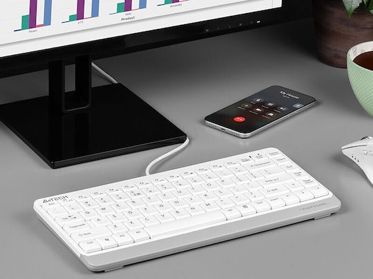 A4Tech Fstyler FK11 Πληκτρολόγιο Αγγλικό US Λευκό - Image 4