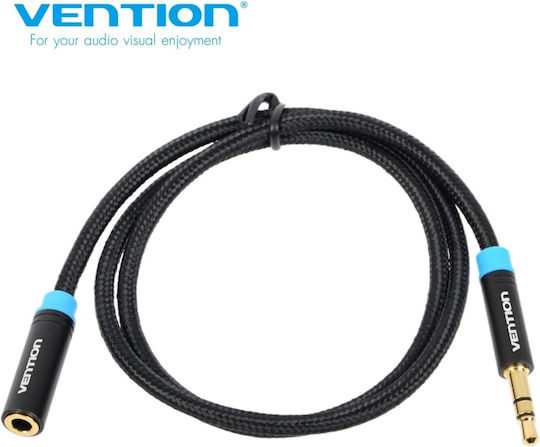 Vention Καλώδιο 3.5mm male - 3.5mm female Μαύρο 1.5m (VAB-B06-B150-M) - Image 3