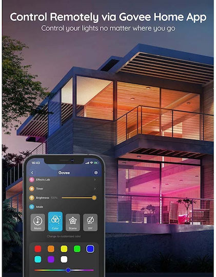 Govee Smart Ταινία LED Wi-Fi 24V RGB Φως 5m με Τροφοδοτικό H615A3A1 - Image 6