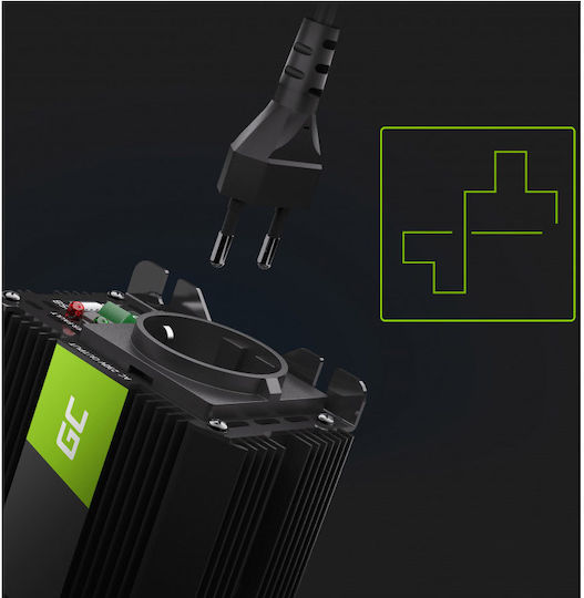 Green Cell Inverter Αυτοκινήτου 300W για 12V DC με 1xUSB INVGC06 - Image 4