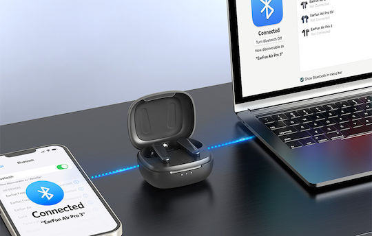 Earfun Air Pro 3 In-ear Bluetooth Handsfree Ακουστικά με Θήκη Φόρτισης Μαύρα - Image 6