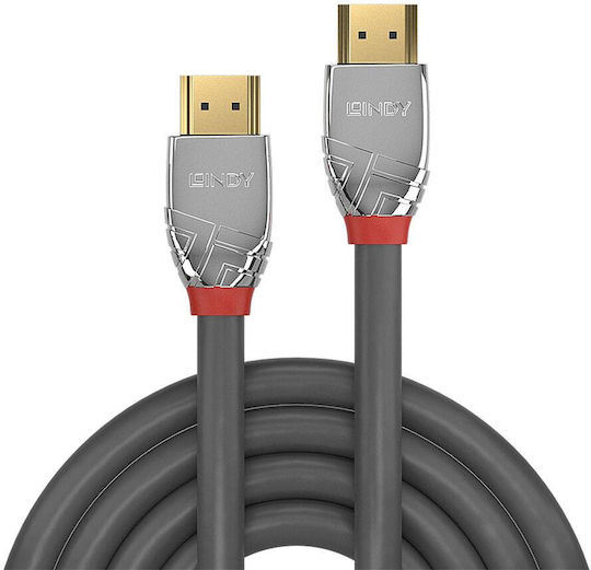Lindy Cromo Line HDMI 2.0 Cable HDMI male - HDMI male 10m Γκρι 37876 - Image 2