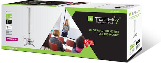 Techly Βάση Projector Οροφής ICA-PM-102 με Μέγιστο Φορτίο 15kg Ασημί - Image 6