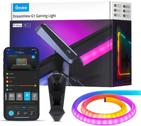 Govee Smart Ταινία LED Dreamview G1 Wi-Fi Τηλεόρασης 12V RGBW Φως 1.4m με Τροφοδοτικό B604B311