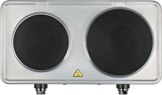 G3Ferrari G10122 312535 Επιτραπέζια Εστία Εμαγιέ Διπλή Inox - Image 2