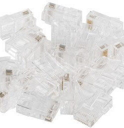 Alternative view of Lanberg Βύσμα RJ-45 male 20τμχ Διάφανο PLU-5020