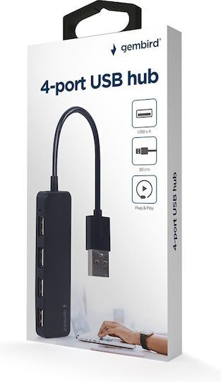 Gembird USB 2.0 Hub 4 Θυρών με σύνδεση USB-A (UHB-U2P4-06) - Image 3