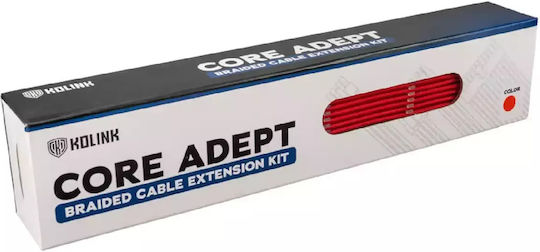Kolink Core Adept Braided Cable Extension Kit Peripheral - Peripheral Cable Κόκκινο COREADEPT-EK-RED - Image 3
