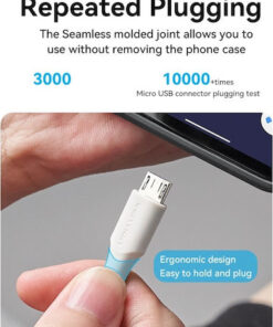 Alternative view of Vention Regular USB 2.0 to micro USB Cable Λευκό 1m (CTIWF)