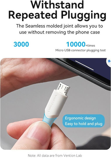 Vention Regular USB 2.0 to micro USB Cable Λευκό 1m (CTIWF) - Image 2