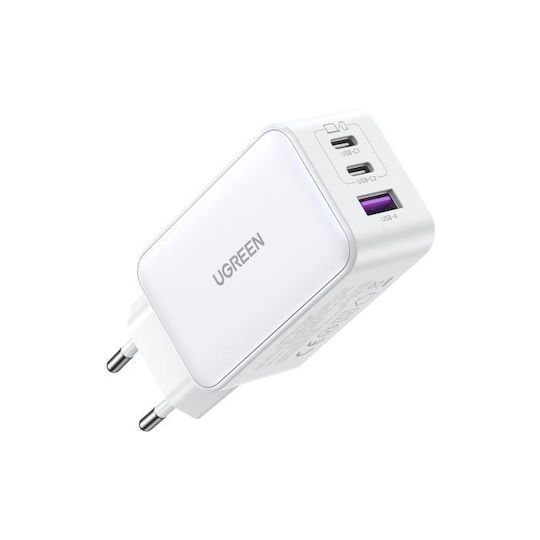 Ugreen Φορτιστής Χωρίς Καλώδιο GaN με Θύρα USB-A και 2 Θύρες USB-C 65W Λευκός (Nexode ) - Image 3