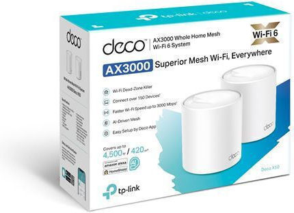 TP-LINK Deco X50 v1 WiFi Mesh Network Access Point Wi‑Fi 6 Dual Band (2.4 & 5GHz) σε Διπλό Kit - Image 4