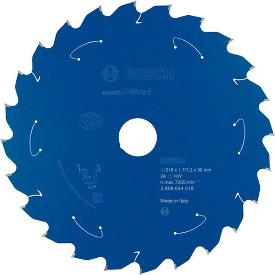 Bosch Expert Wood Δίσκος Κοπής Ξύλου 216mm 2608644518