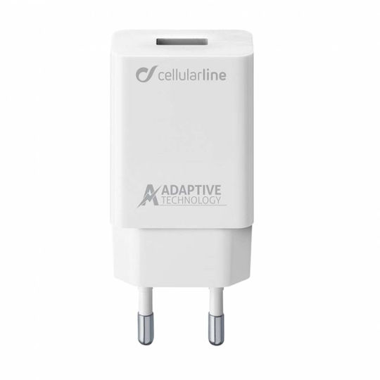 Cellular Line Φορτιστής Χωρίς Καλώδιο με Θύρα USB-C 15W Λευκός (ACHSMUSBC15WW) - Image 2
