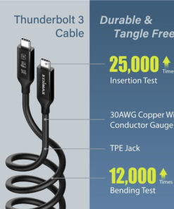 Alternative view of Edimax USB4/Thunderbolt3 USB 4 Cable USB-C male - USB-C 240W Μαύρο 0.5m (UC4-005TB)