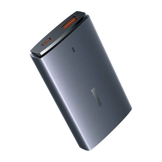 Baseus Φορτιστής GaN με Θύρα USB-A και Θύρα USB-C και Καλώδιο USB-C 65W Γκρι (Gan5) - Image 7