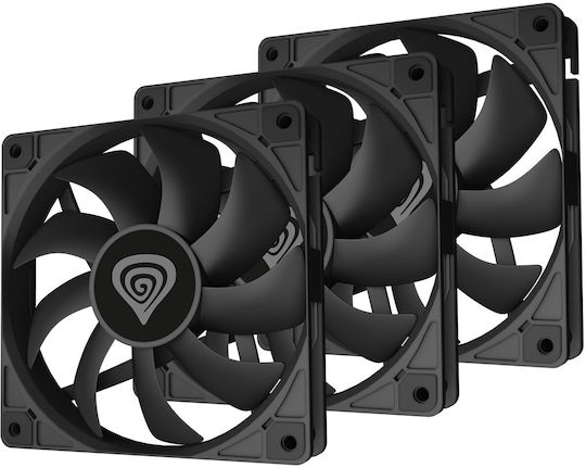 Natec Oxal 120 Case Fan με Σύνδεση 3-Pin 3τμχ - Image 2