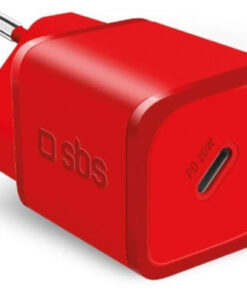 SBS Φορτιστής Χωρίς Καλώδιο GaN με Θύρα USB-C 20W Power Delivery Κόκκινος (TRGAN1C20R)
