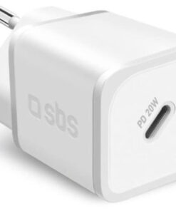 SBS Φορτιστής Χωρίς Καλώδιο GaN με Θύρα USB-C 20W Power Delivery Λευκός (TRGAN1C20W)