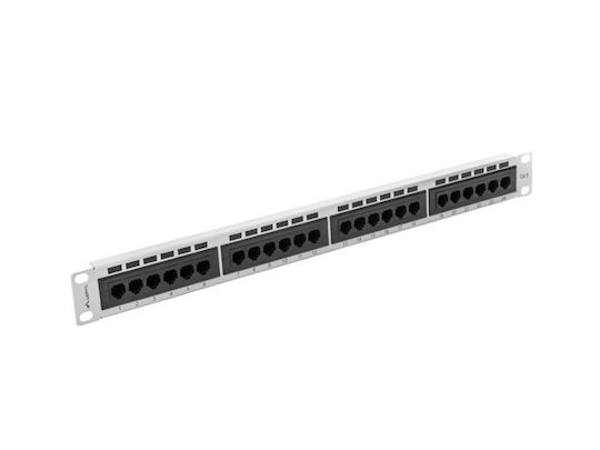 Lanberg Patch Panel για Rack 1U 19" 24 Θυρών cat6 Γκρι PPU6-1024-S - Image 4