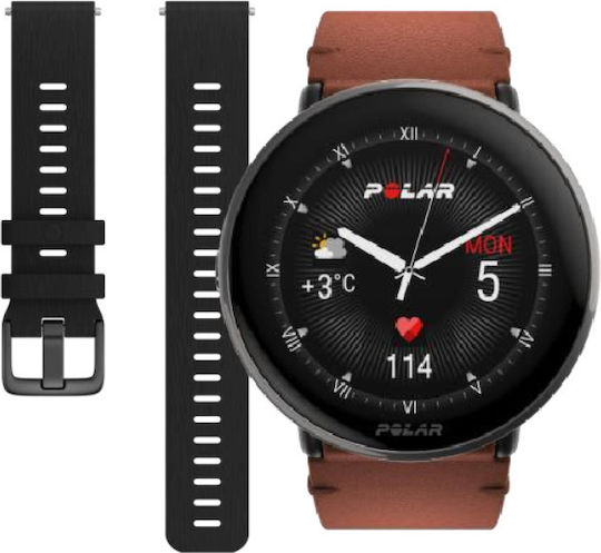 Polar Ignite 3 43mm Αδιάβροχο Smartwatch με Παλμογράφο (Titanium with Brown Strap) - Image 6