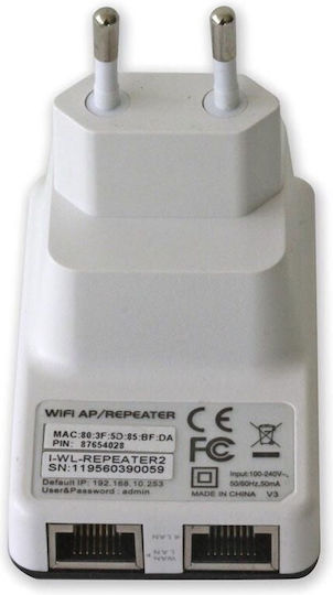 Techly I-WL-REPEATER2 WiFi Extender Single Band (2.4GHz) 300Mbps με 2 Θύρες Ethernet - Image 4