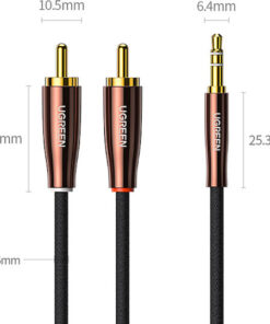 Alternative view of Ugreen Καλώδιο 3.5mm male - RCA male Μαύρο 2m (80847)